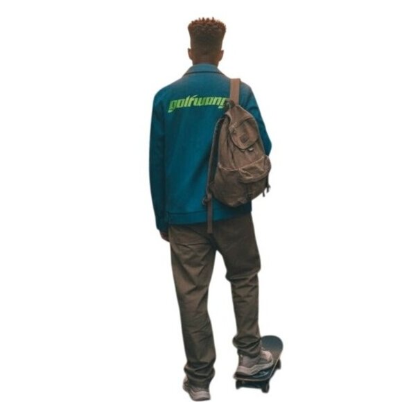 Golf Wang Faux Suede Y2K Skater Golf Work Jacket Tyler The Creator Small - Picture 2 of 12